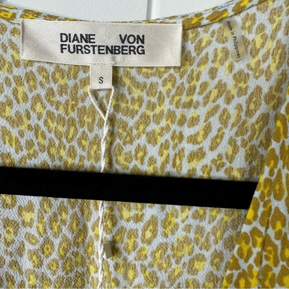 Diane Von Furstenberg Emilia leopard animal print wrap dress size small - Picture 4 of 10